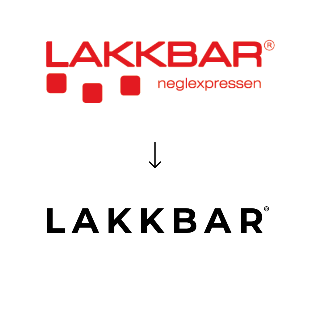 Lakkbar logo before and after